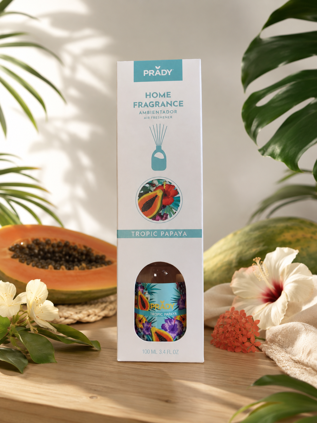 Diffuseur de parfum d’ambiance mikado – Tropic Papaya – 100 ml – Prady