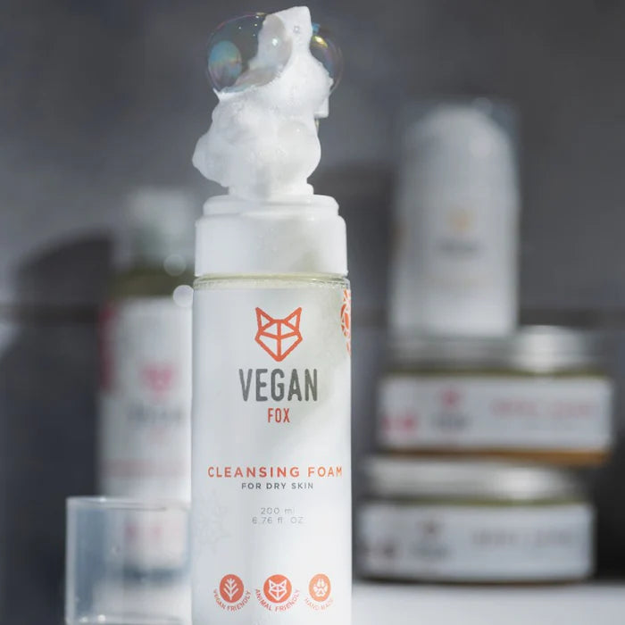 Mousse nettoyante pour peau sèche - Vegan Fox - 200 ml