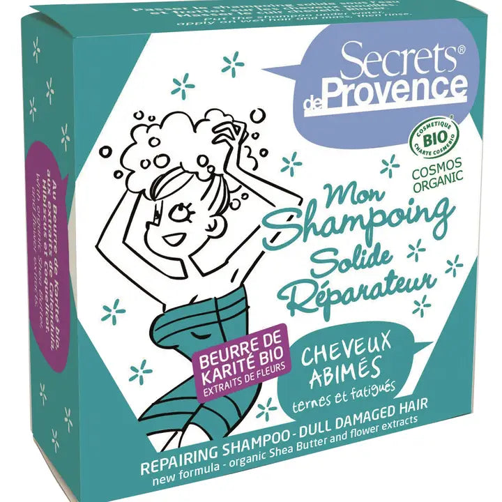 Shampoing solide Bio réparateur cheveux abimés et fatigués - 85 g