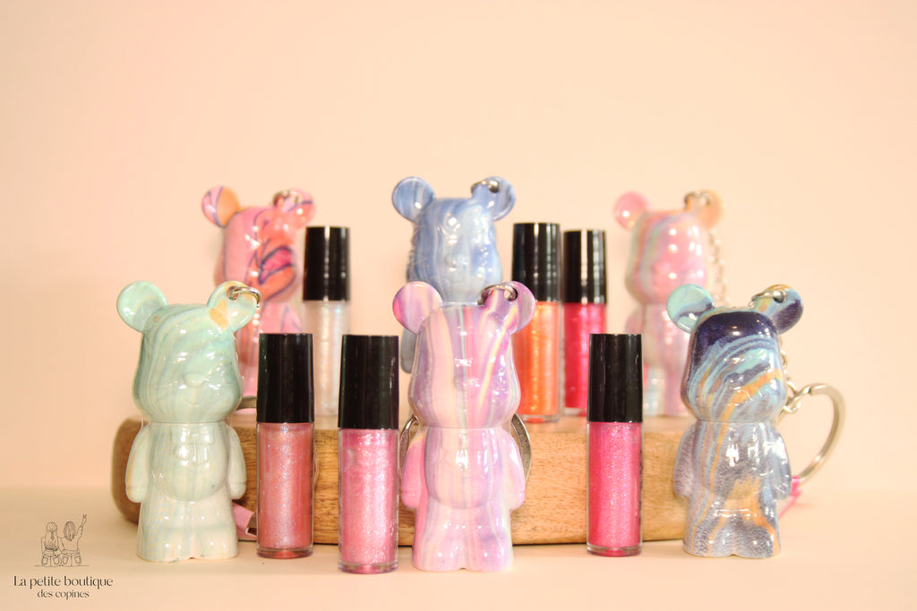 Gloss pour les lèvres - Porte clé Ourson