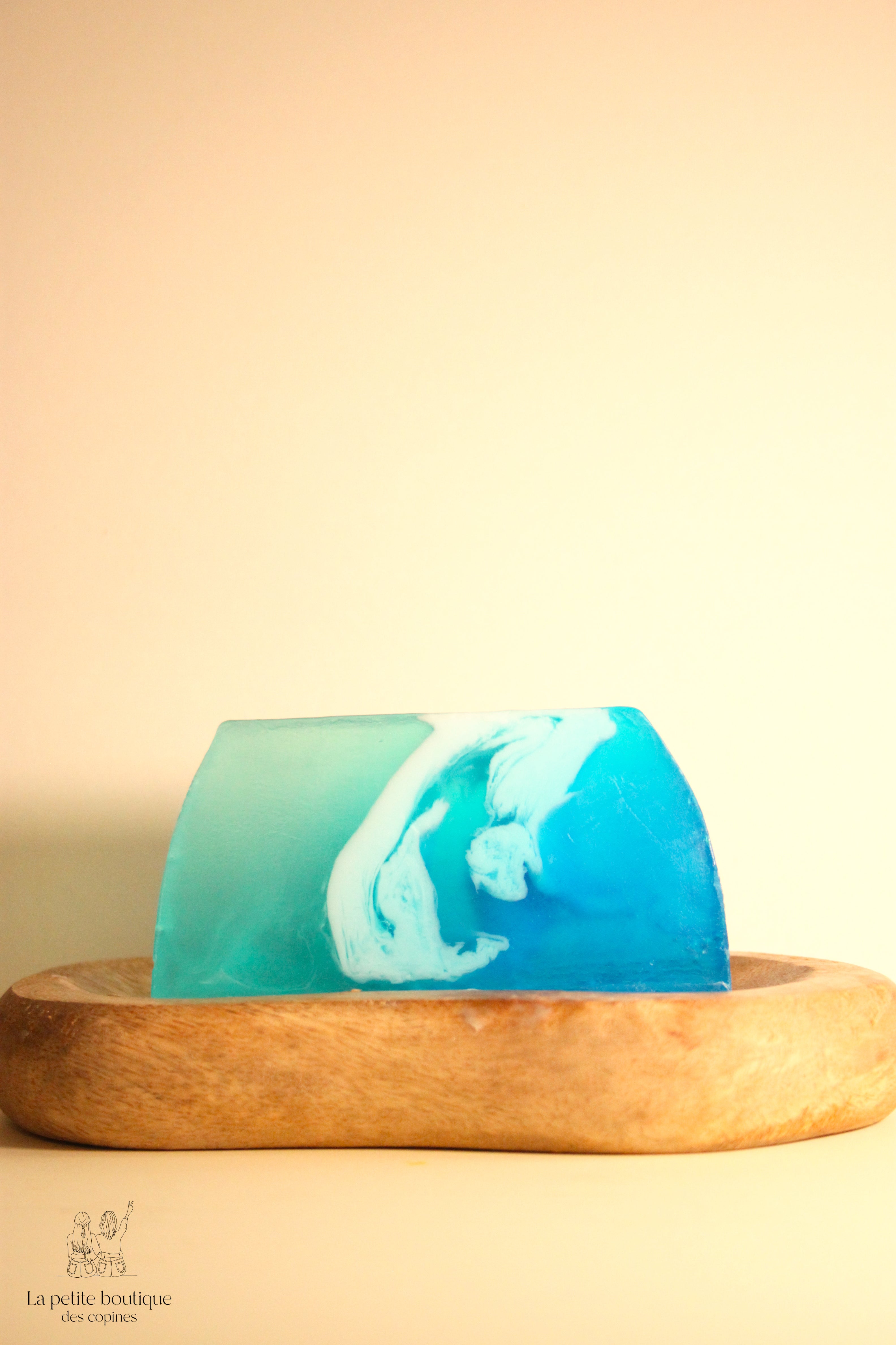 Savon à la glycérine - "Blue diamond" – 100 g (découpe artisanale)