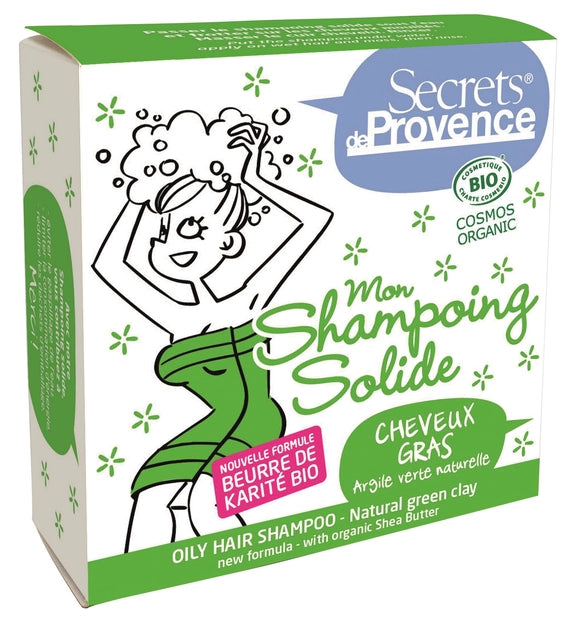 Shampoing solide Bio cheveux gras - argile verte - 85 g