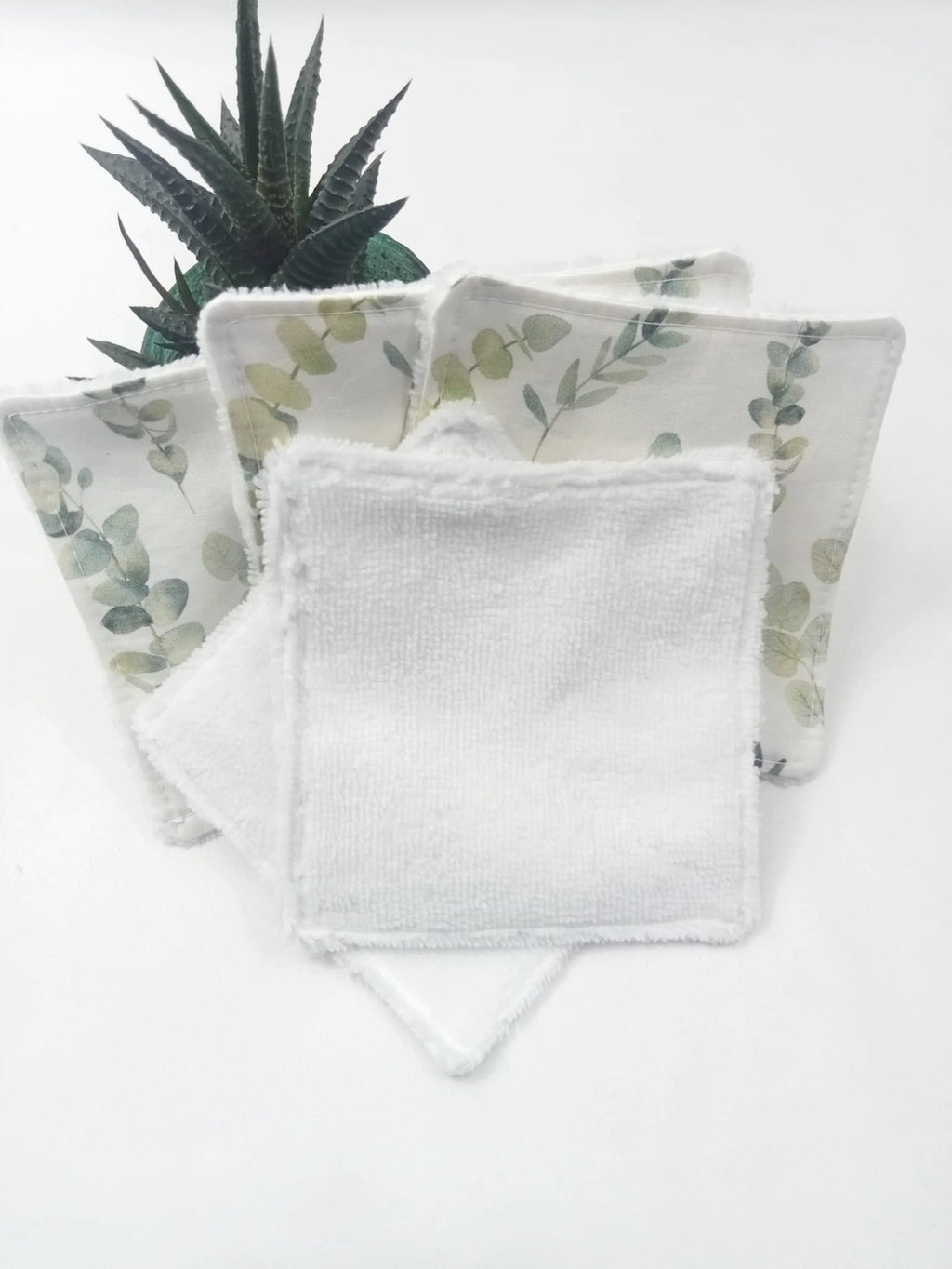 Lingettes démaquillantes réutilisables en coton & bambou – Lot de 5