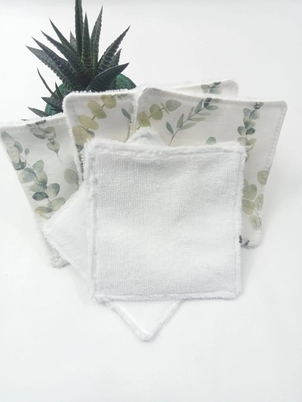 Lingettes démaquillantes réutilisables en coton & bambou – Lot de 5