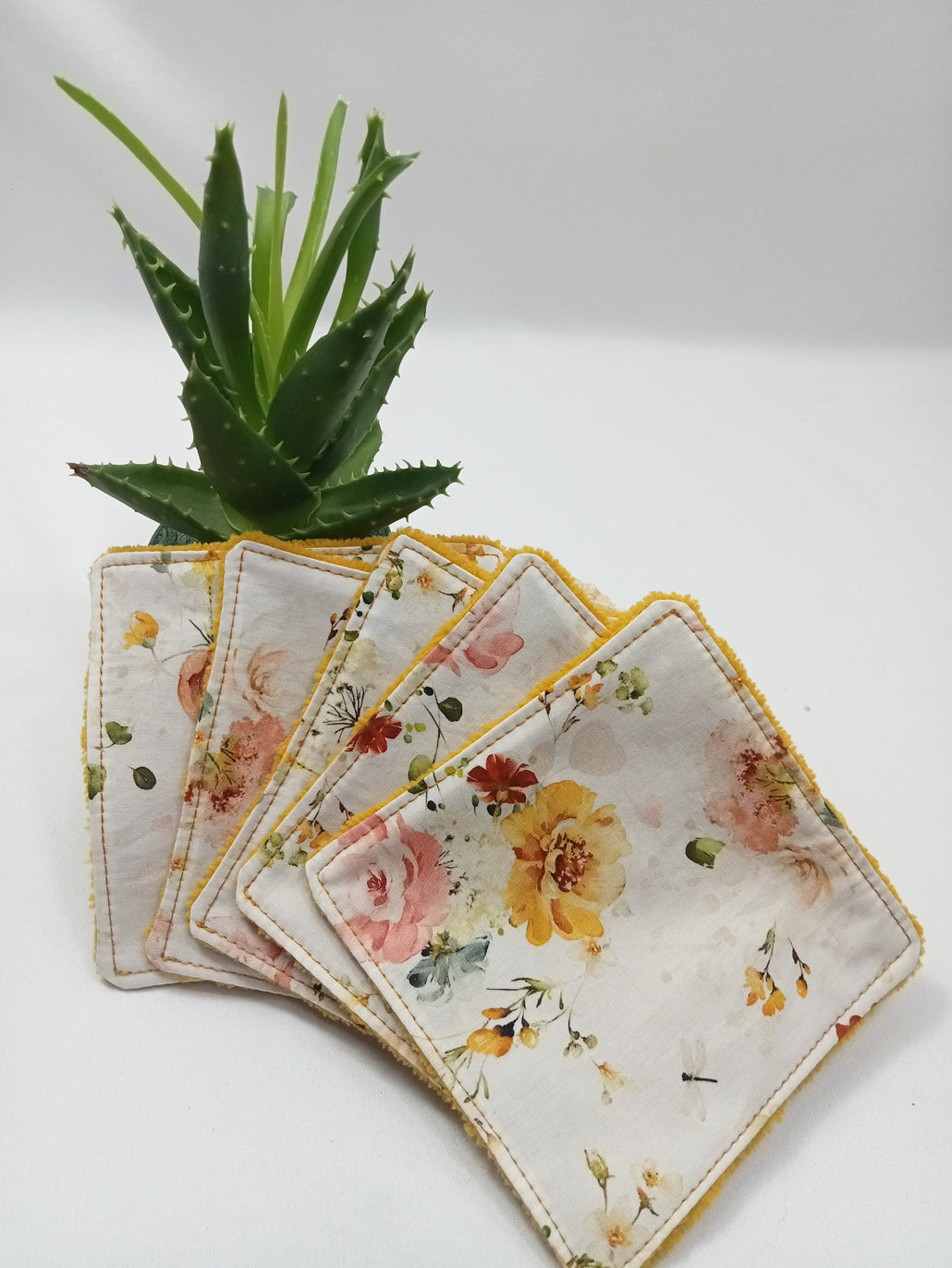 Lingettes démaquillantes réutilisables en coton & bambou – Lot de 5