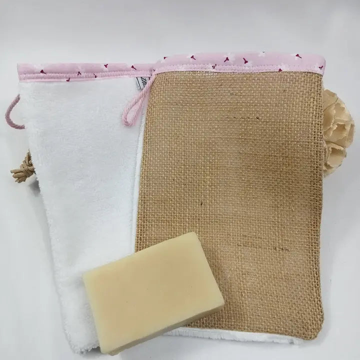Gant de Soin Biface en Bambou & Jute – Fabrication Française Zhenzhi