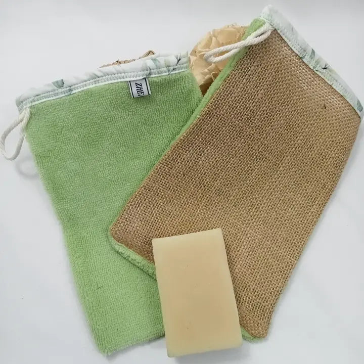 Gant de Soin Biface en Bambou & Jute – Fabrication Française Zhenzhi