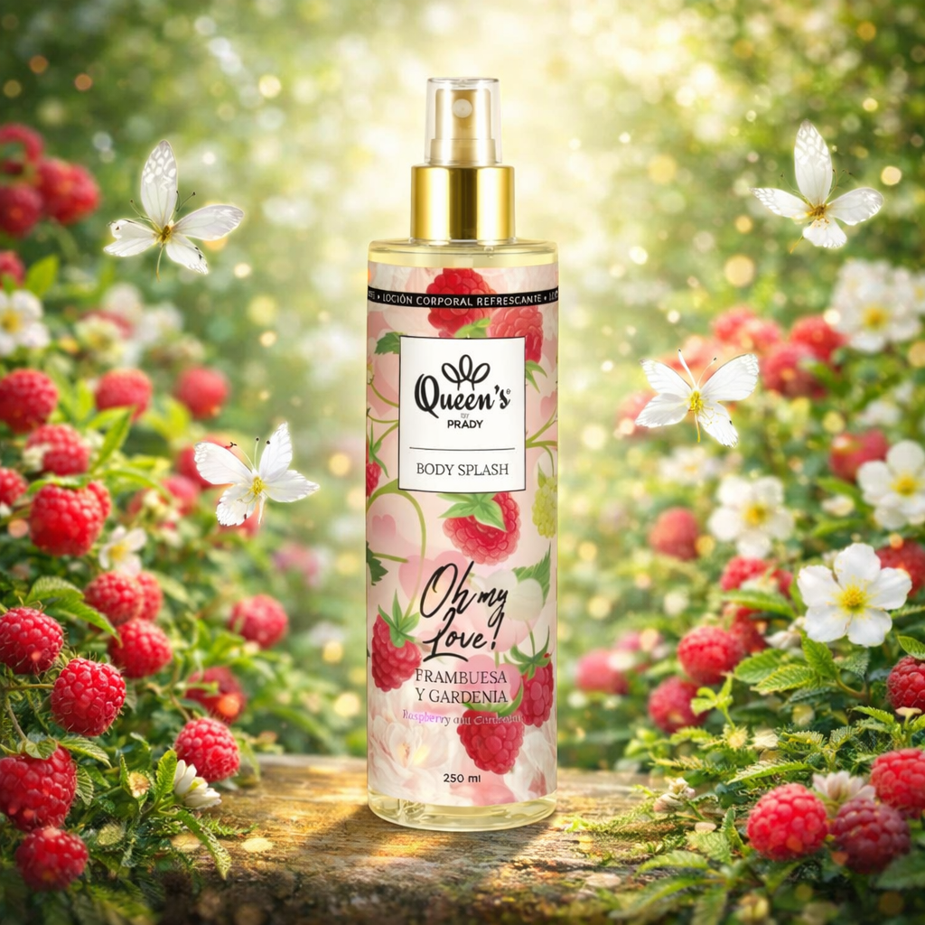 Brume parfumée corps et cheveux – Framboise & Gardénia – 250 ml