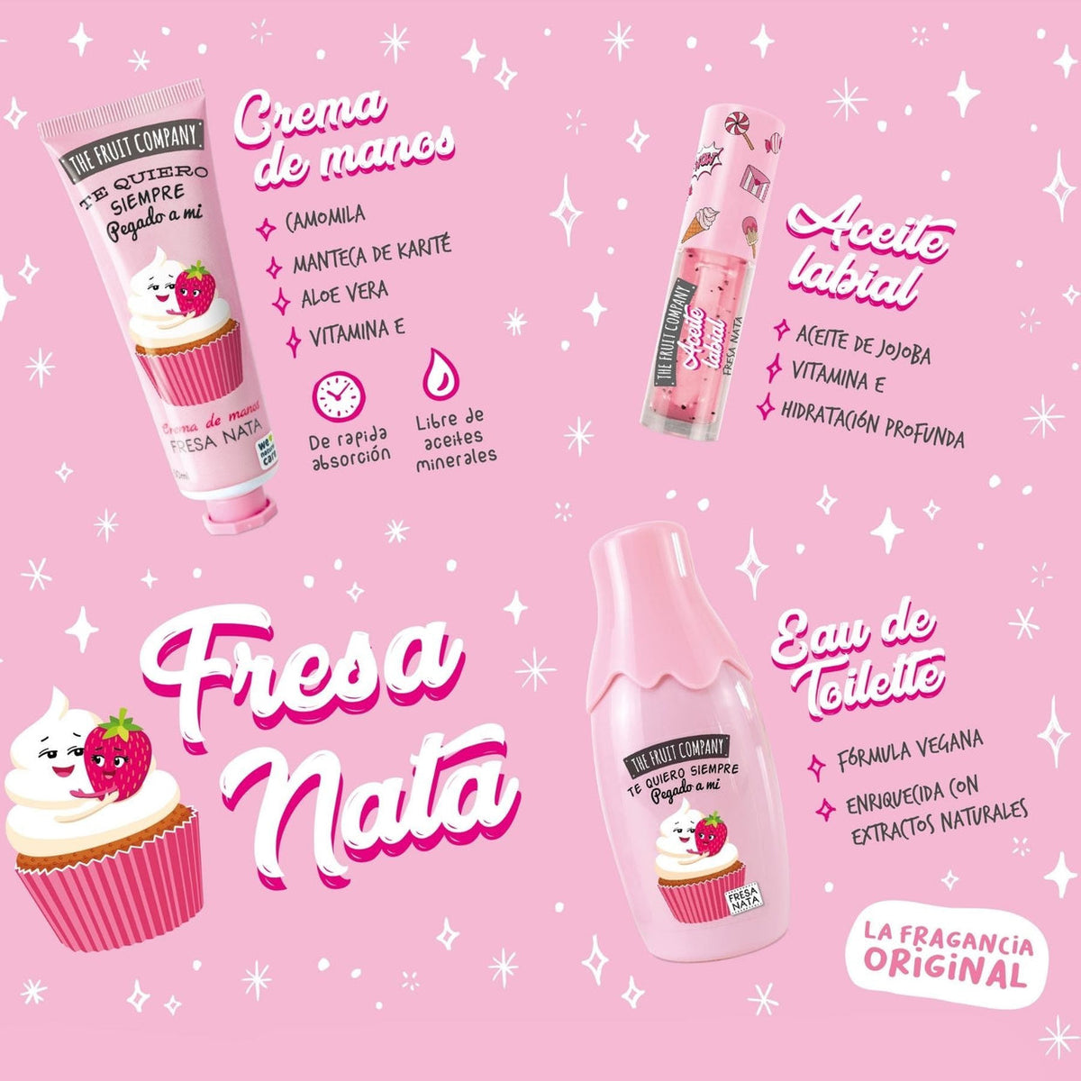 Coffret The Fruit Compagny - Fraise Chantilly - 4 produits