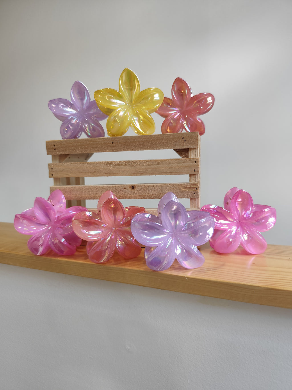 Pince à cheveux fleur de monoï – XL – 4 coloris