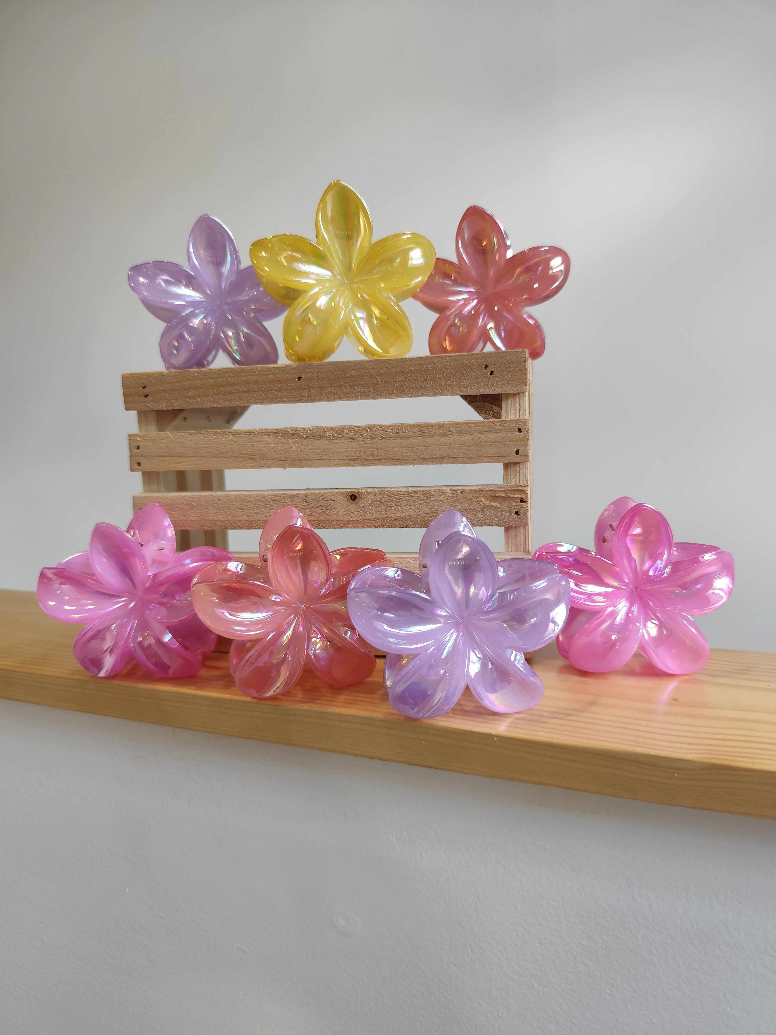 Pince à cheveux fleur de monoï – XL – 4 coloris