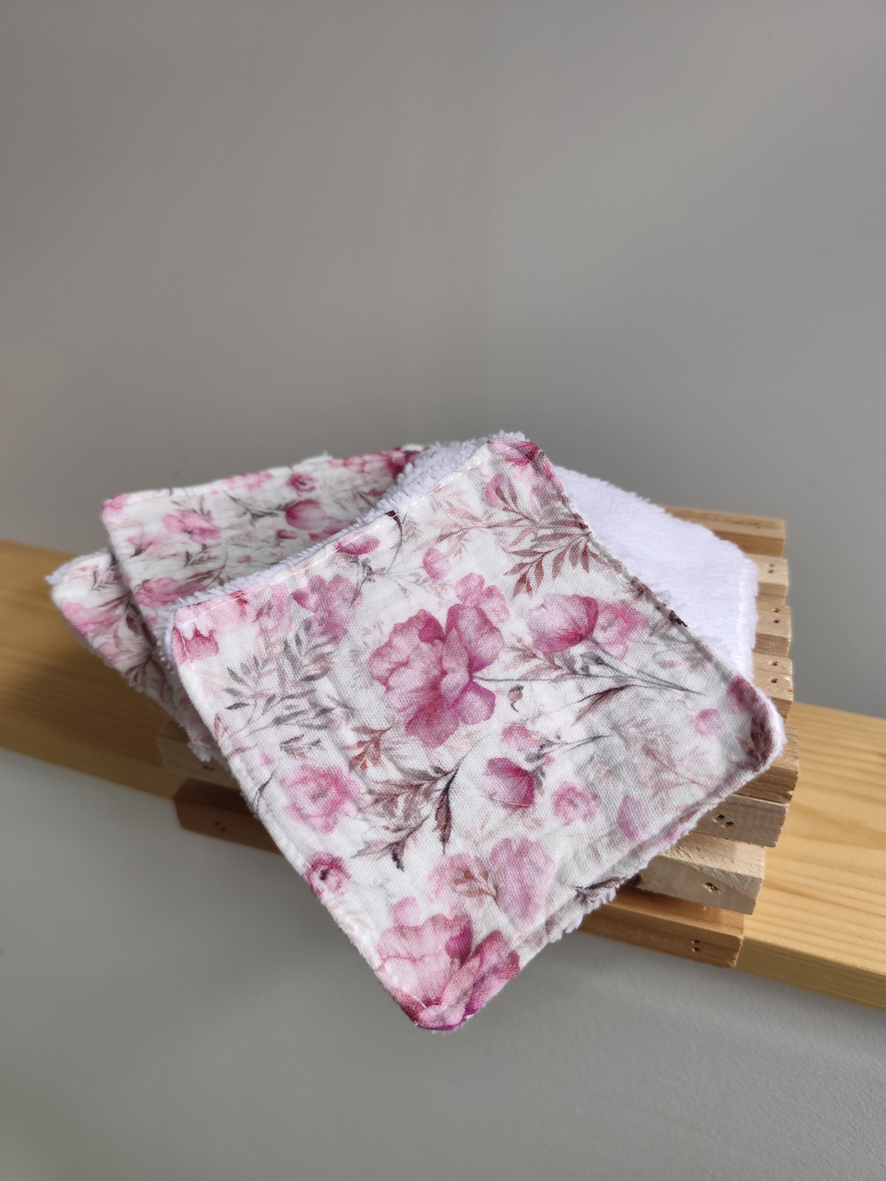 Lingettes démaquillantes réutilisables en coton & bambou – Lot de 5