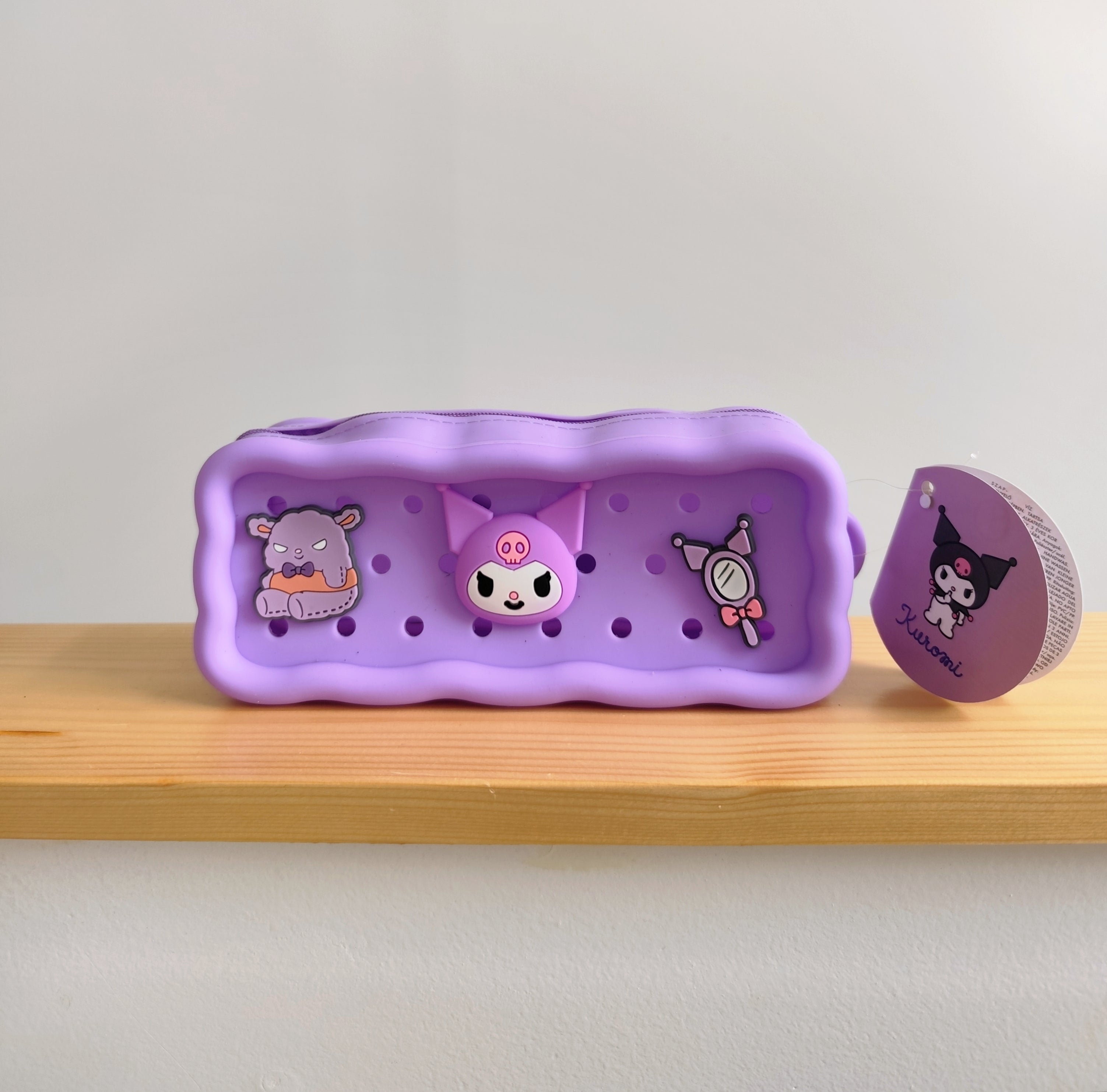Trousse en silicone Kuromi multi-usages avec charms