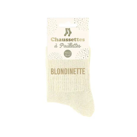 Chaussettes à paillettes - Femme - Taille 36 au 42