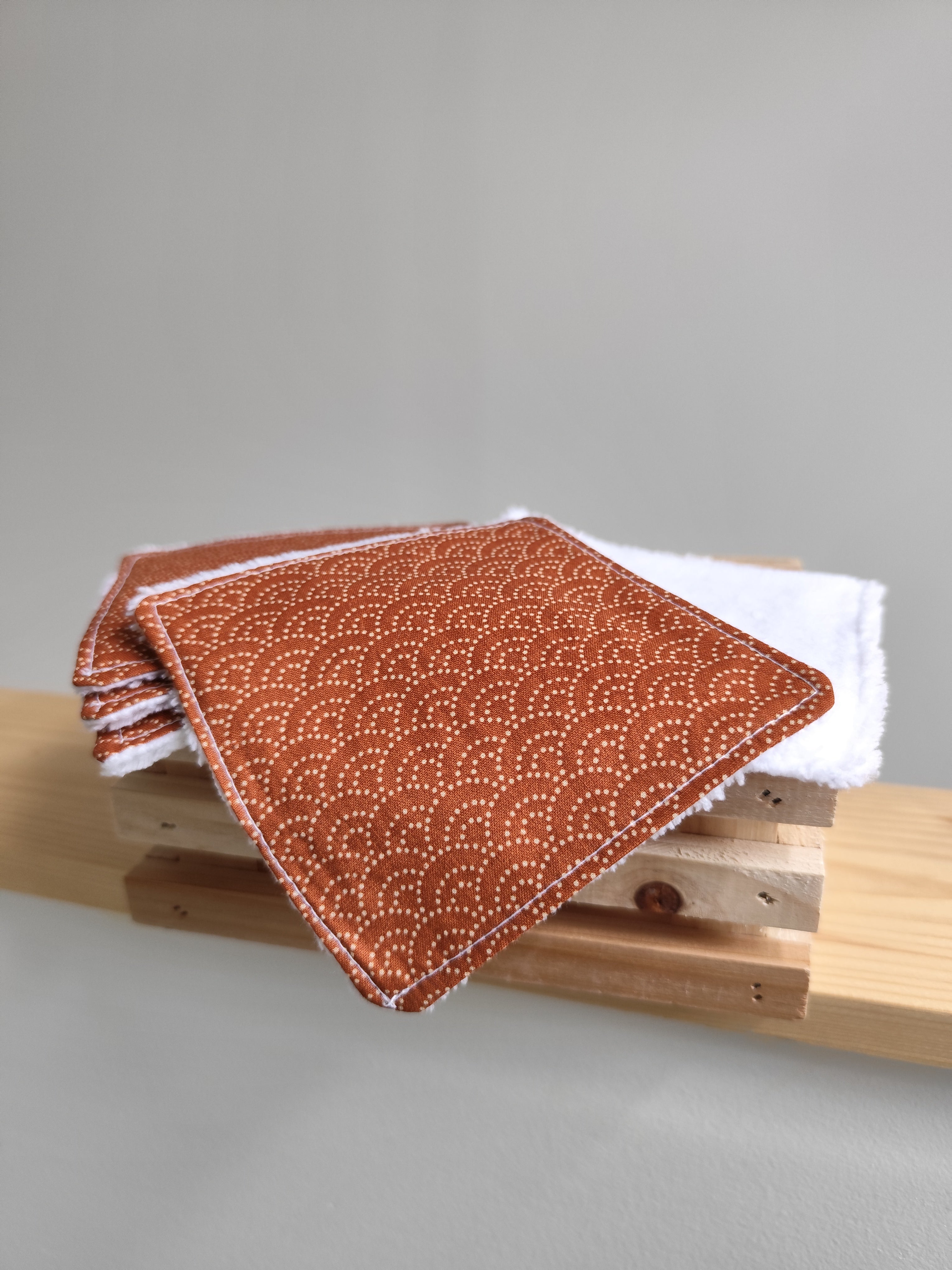 Lingettes démaquillantes réutilisables en coton & bambou – Lot de 5