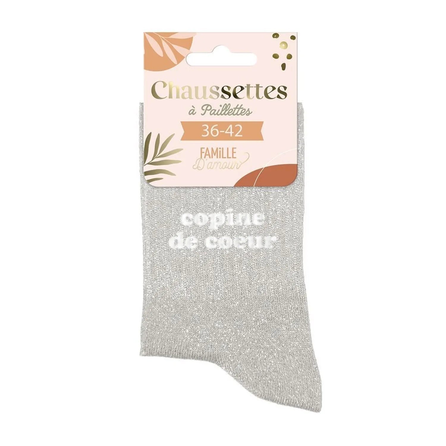 Chaussettes à paillettes - Femme - Taille 36 au 42