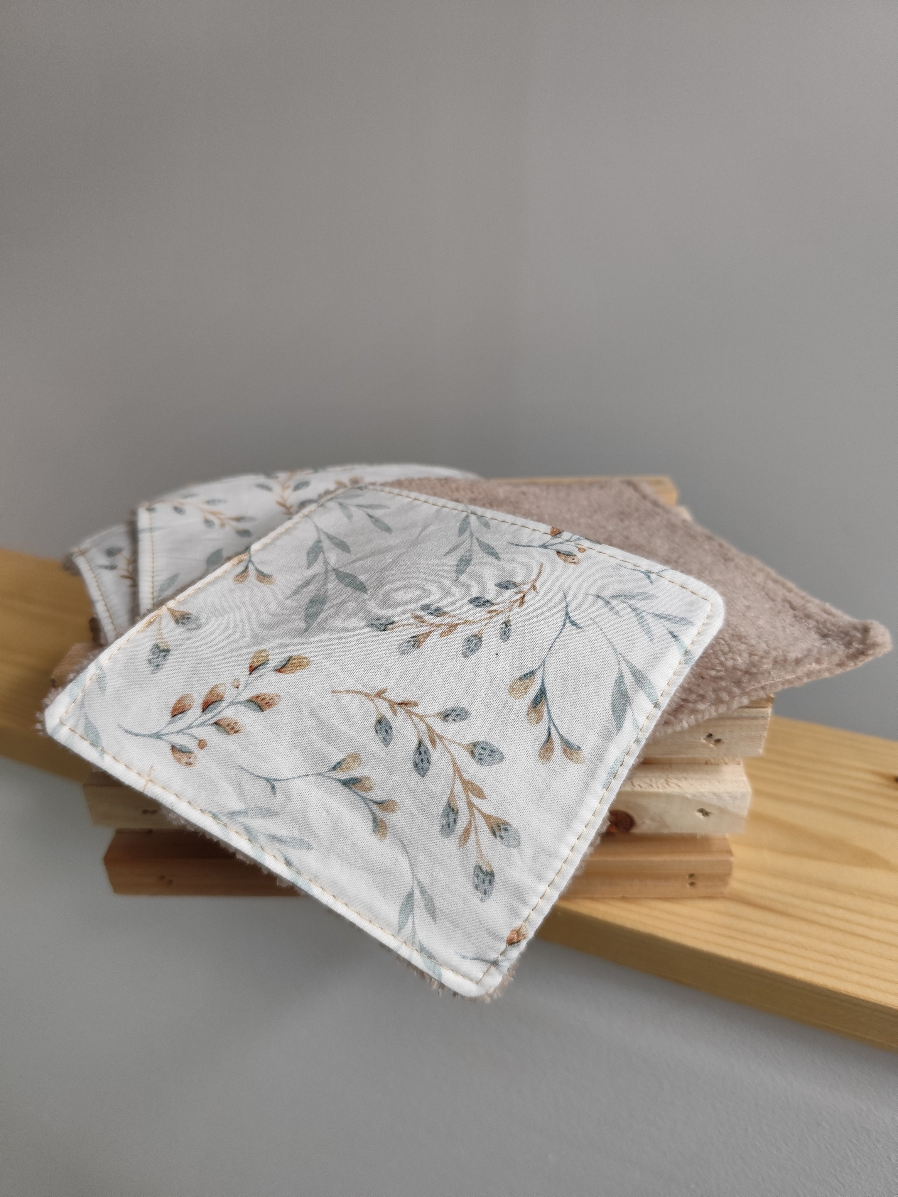 Lingettes démaquillantes réutilisables en coton & bambou – Lot de 5