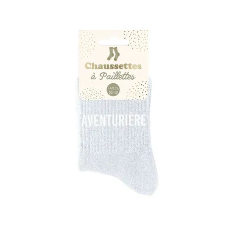Chaussettes à paillettes - Femme - Taille 36 au 42