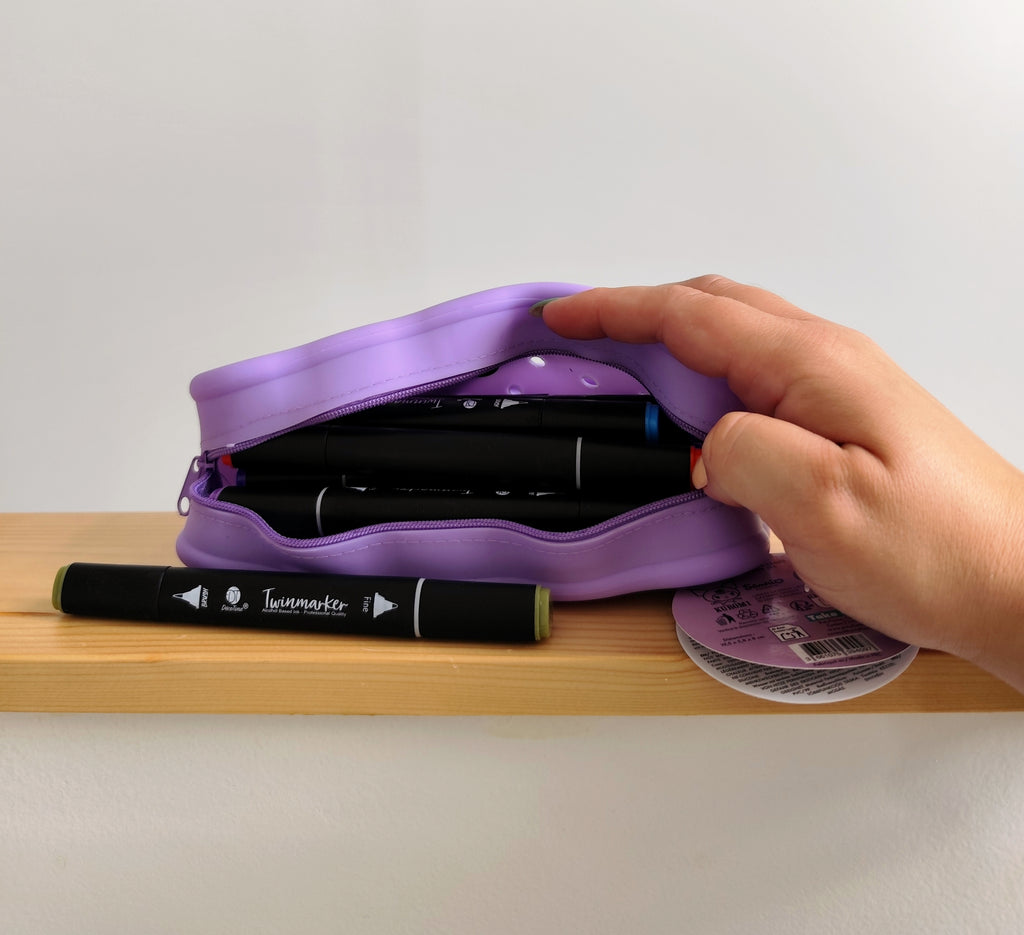 Trousse en silicone Kuromi multi-usages avec charms