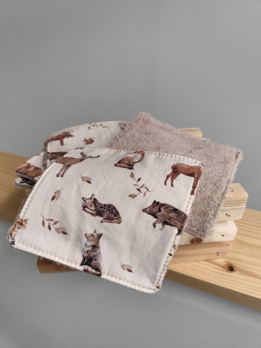 Lingettes démaquillantes réutilisables en coton & bambou – Lot de 5